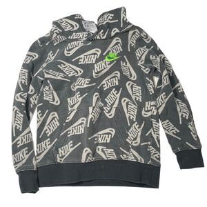 Nike Grey Logo Hoodie Sweatshirt